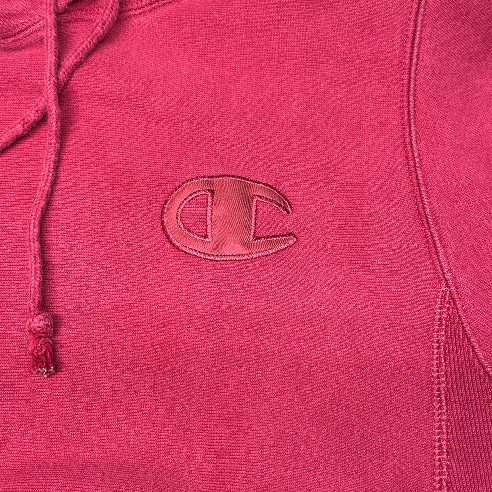 Champion Hoodie - Reverse Weave - Burgundy Pullover - Tonal Logo - XS - GUC - Picture 5 of 11